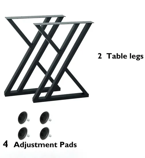Patas de base de mesa de oficina de escritorio de metal industrial de 28 pulgadas