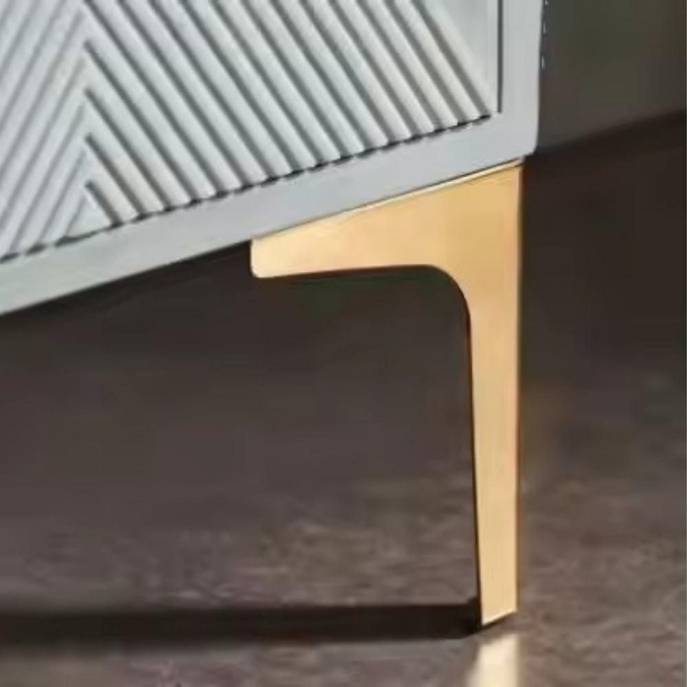 Aparador de madera maciza de lujo ligero con cajones ocultos para comedor y cocina