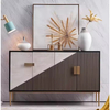 Aparador moderno y sencillo de madera maciza, almacenamiento de comedor multifuncional con 3 cajones