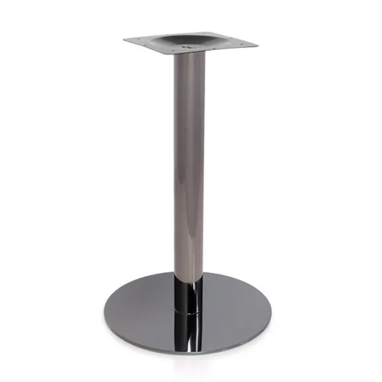 Base de mesa de metal de acero negro redondo moderno al por mayor para café y cafetería