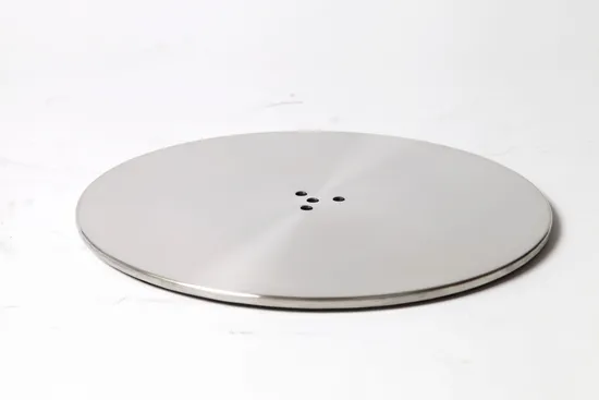 Base de mesa de acero inoxidable para mesa de restaurante con placa superior en X