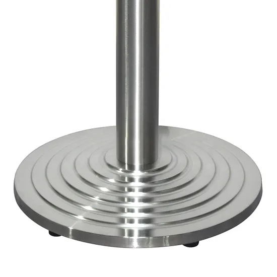 Base de mesa de restaurante con escalón compuesto revestido de acero inoxidable