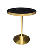 Metal que cena la base redonda de lujo moderna de la mesa del oro de las piernas de los muebles del acero inoxidable