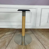 Mesa de comedor de metal sólido para café, pata redonda de mesa de acero inoxidable para restaurante