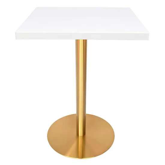 Base de mesa de comedor de acero inoxidable cepillado mesa comercial de restaurante