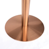 Base de mesa de comedor de acero inoxidable, mármol y latón cepillado único, venta al por mayor