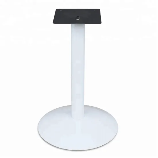 Base de mesa de centro de comedor de hierro blanco adornado vendedora caliente