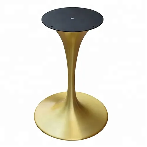 Base de mesa tipo tulipán para material de hierro duradero y recubrimiento en polvo blanco