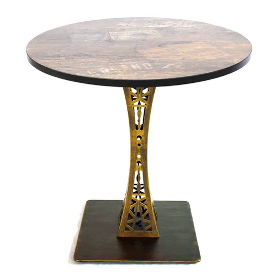 Pata de mesa de metal personalizada decorativa con base de torre de fábrica