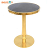 Patas de alta calidad de la mesa de centro de mármol de la mesa auxiliar del acero inoxidable del oro personalizado
