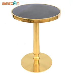 Patas de alta calidad de la mesa de centro de mármol de la mesa auxiliar del acero inoxidable del oro personalizado