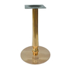 Muebles de escritorio cepillado, base de mesa industrial forjada en oro, acero inoxidable cromado