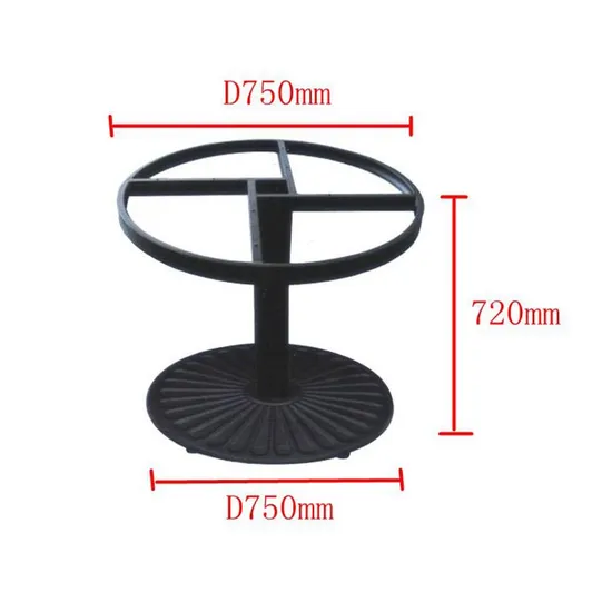 Base de mesa superior única personalizada disponible de hierro fundido