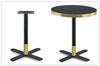 Precio de fábrica Bases de mesa plana Muebles cepillados Soporte de mesa de centro al aire libre negro