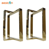 Muebles Café Comedor Patas de mesa de metal dorado moderno de acero inoxidable