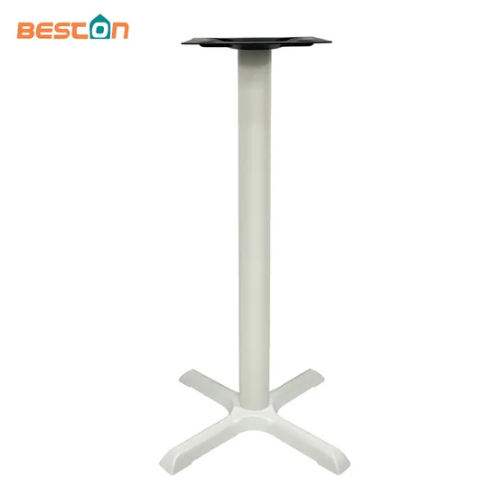 Base de mesa con patas cruzadas de pedestal de metal de hierro fundido blanco a precio competitivo