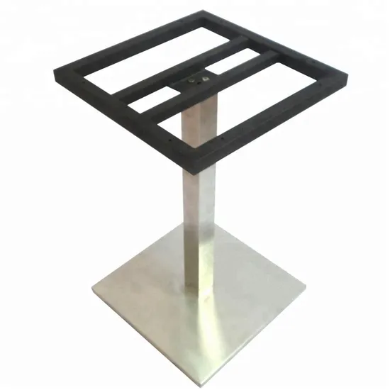 Accesorios para muebles Base de mesa de comedor de acero inoxidable moderna para vidrio