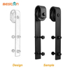 Herrajes para rieles para puertas corredizas de granero retráctiles y cierre suave industrial, ajustables para puertas interiores, kit resistente