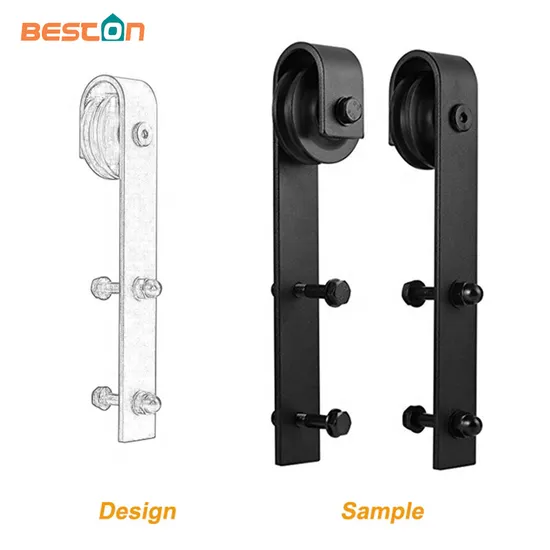 Herrajes para rieles para puertas corredizas de granero retráctiles y cierre suave industrial, ajustables para puertas interiores, kit resistente
