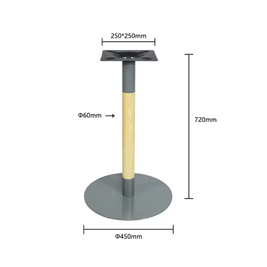 Patas de mesa redondas de tubo de hierro con base de mesa de alta calidad hechas de hierro