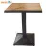 Base vendedora caliente al por mayor de la mesa de comedor del hierro del negro del top cuadrado de los muebles