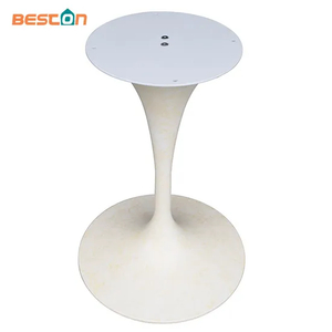 Base de mesa de trompeta de comedor de hierro blanco más nueva