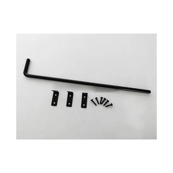 Kit de herrajes para puertas y cercas de madera de acero negro de alta resistencia OEM - Recubrimiento en polvo personalizado