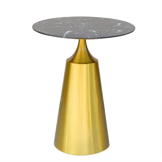 Base de mesa de comedor de hotel de acero inoxidable dorado de alta calidad a precio mayorista