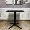 Patas de mesa de aleación de aluminio para exteriores, base negra para mesa de comedor para restaurante