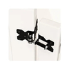 Kit de pestillo y bisagra de puerta de acero de metal negro resistente OEM - Personalizado para cercas de madera