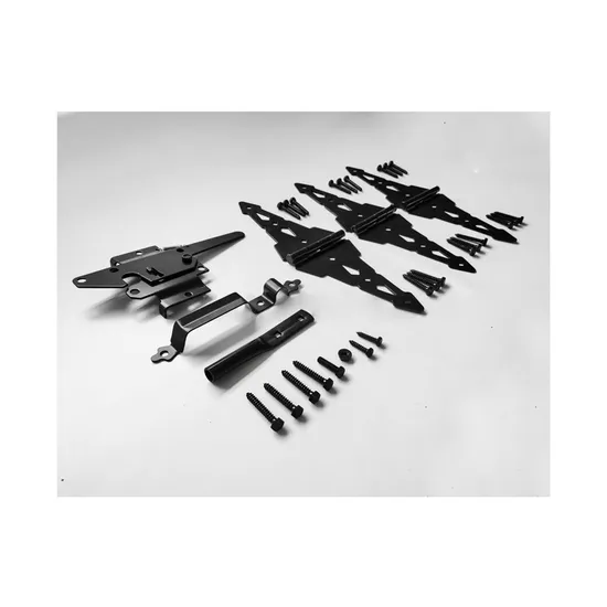 Kit de herrajes para puertas y cercas de acero galvanizado de alta resistencia para puertas de madera