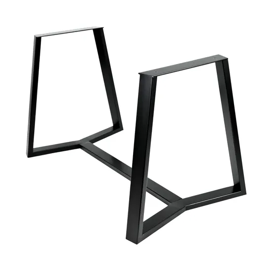 Marco cruzado, pedestal redondo, café, restaurante industrial, comedor, marco de mesa de metal