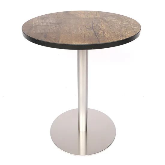 Base de mesa redonda de barra de acero inoxidable de fábrica de muebles modernos