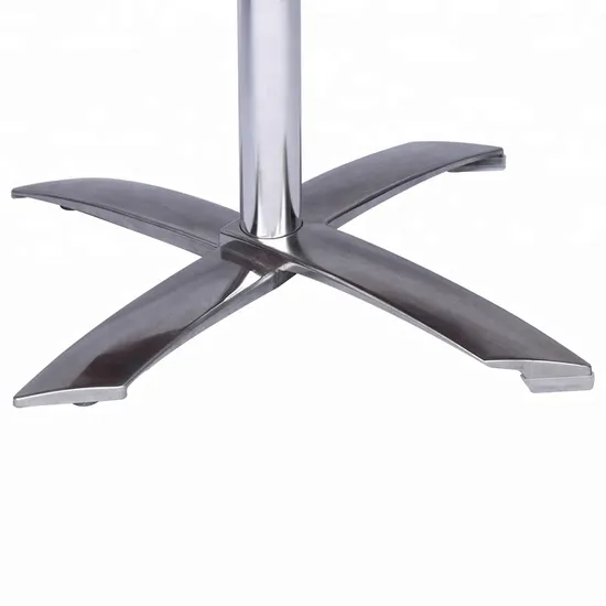 Pata plegable ajustable de la tabla del metal de la aleación de aluminio de la base de la tabla de los muebles de encargo