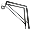 Soporte de estante de hierro en ángulo de metal negro Los mejores soportes de estante