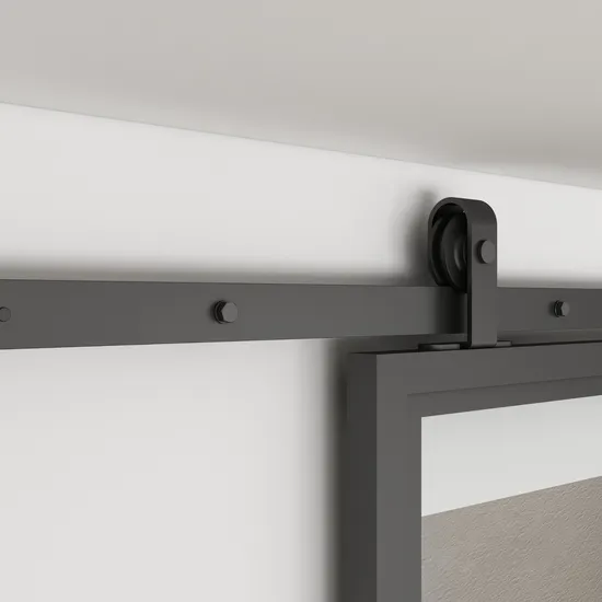 Puerta corrediza interior con marco de acero, sistema de puerta corrediza al por mayor