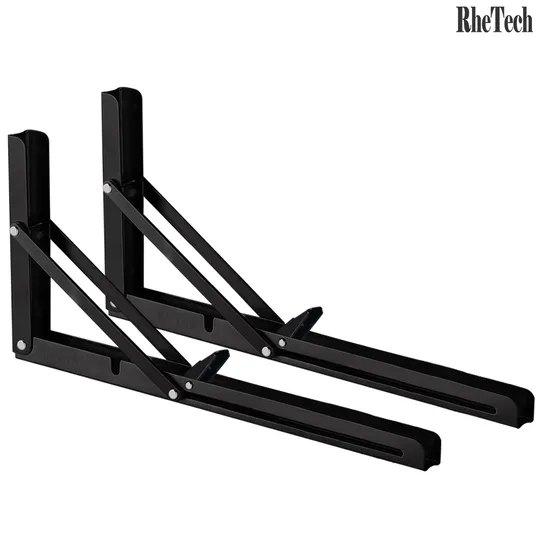 Soporte de estante plegable de metal decorativo de montaje en pared plegable ajustable de 18 '