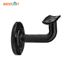 Soporte para reposabrazos Montaje en pared Tubo de hierro fundido extraíble Soporte negro de metal de acero