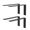 Precio 90 grados en forma de L, soportes para estantes de pared de madera, cocina
