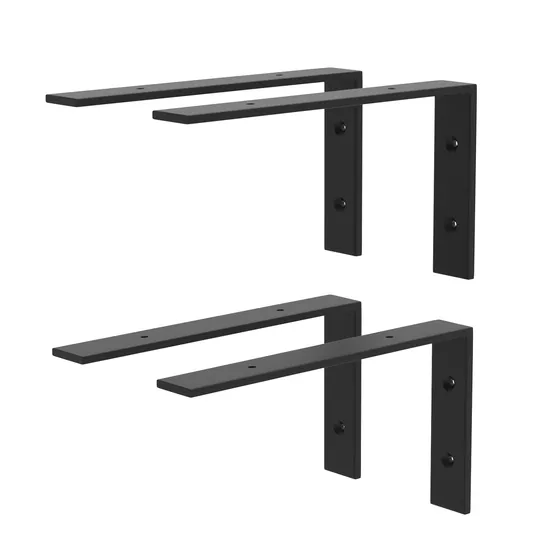 Precio 90 grados en forma de L, soportes para estantes de pared de madera, cocina