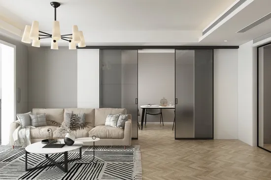 Puerta corrediza de aluminio con kit de herrajes
