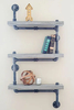 Soporte de juego de accesorios de baño de toallero de montaje en pared de tubo rústico