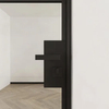 Puertas batientes de vidrio con bisagras de aluminio Alu-Framed con recubrimiento en polvo