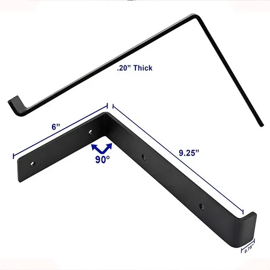 Estante de pared de hierro, soportes de estante metálico para Interior del hogar