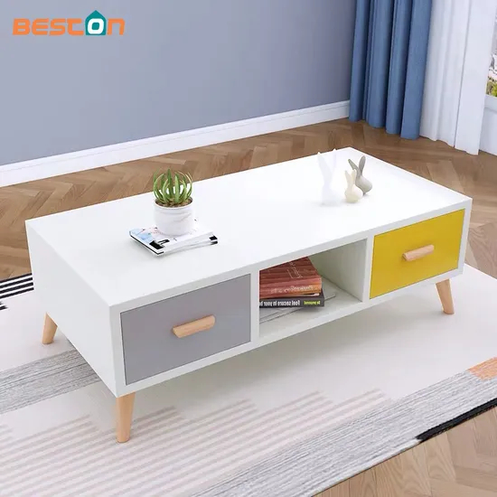 Hogar de madera de estilo moderno Muebles de salón mesa de centro con soporte para TV