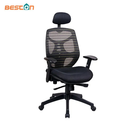 Escriba una silla de oficina de tela negra de modelos clásicos de buena calidad