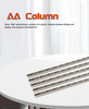 Columna AA de metal con agujeros, montaje en pared, canal ranurado único, vertical