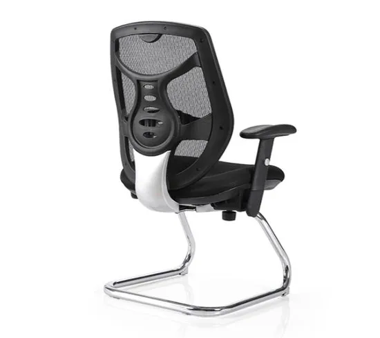 Silla de oficina giratoria de malla de alta tecnología Silla de oficina de tela negra