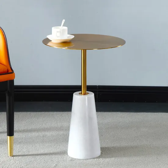 Mesa de centro Balcón Sala de estar Mesa redonda pequeña Mármol