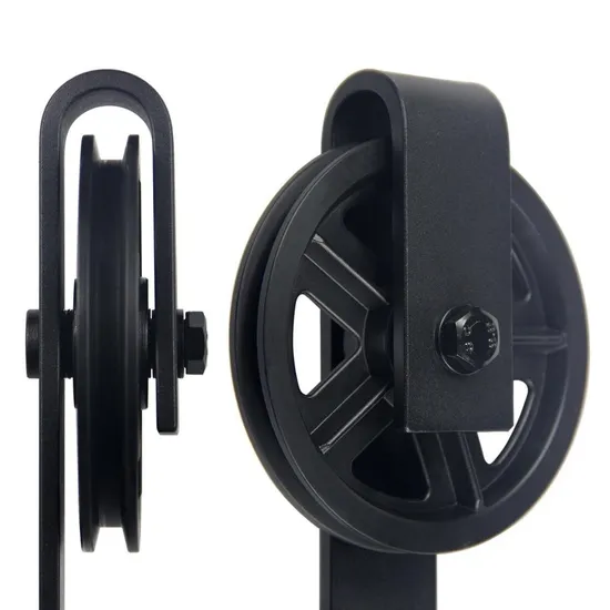 Kit de herrajes para puerta corredera de granero industrial rústico de 6.6 pies | Ruedas POM y de acero al carbono de 250 libras | para puertas de madera/metal y uso comercial/doméstico
